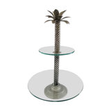 Servant in glass and silver metal palm tree