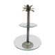 Servant in glass and silver metal palm tree
