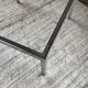 Table basse noyer et chrome moderniste