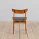 Set of 4 Schønning & Elgaards Danish teak chairs in gray wool upholstery