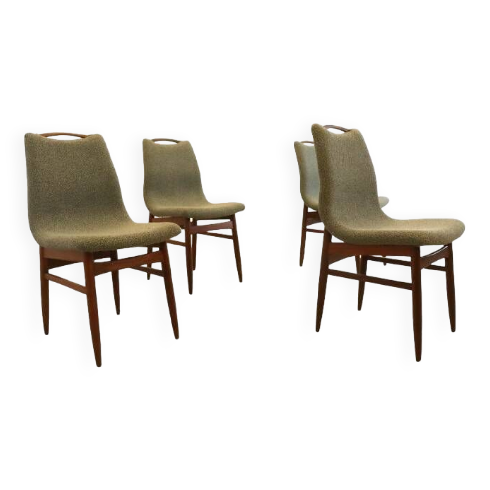 Set of 4 dining chairs 'Burgerwei' - new upholstery