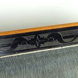 Unique Biedermeier sofa in original fabric and walnut veneer, Vienna, Austria circa 1825