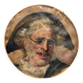 Tondo , portrait d’un saltimbanque par Benito Belli