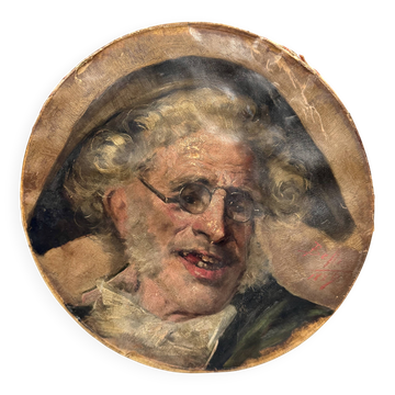 Tondo, portrait of a juggler by Benito Belli