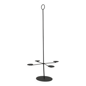 Vintage Brutalist Metal Candle Holder