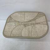 Table basse en travertin design milieu du siècle, années 1970