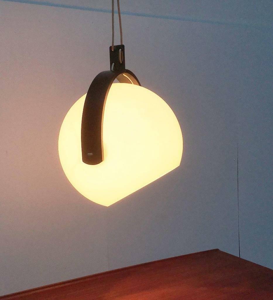 Mid-Century Swiss Space Age Plastic & Plywood Pendant Lamp from Temde, 1960s