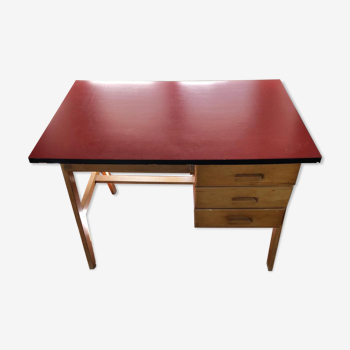 Scandinavian desk vintage blond wood, 1950 style