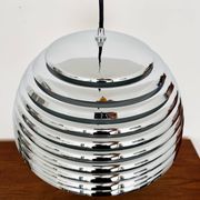 Chromed 1970s Pendant Lamp by Kazuo Motozawa for Staff