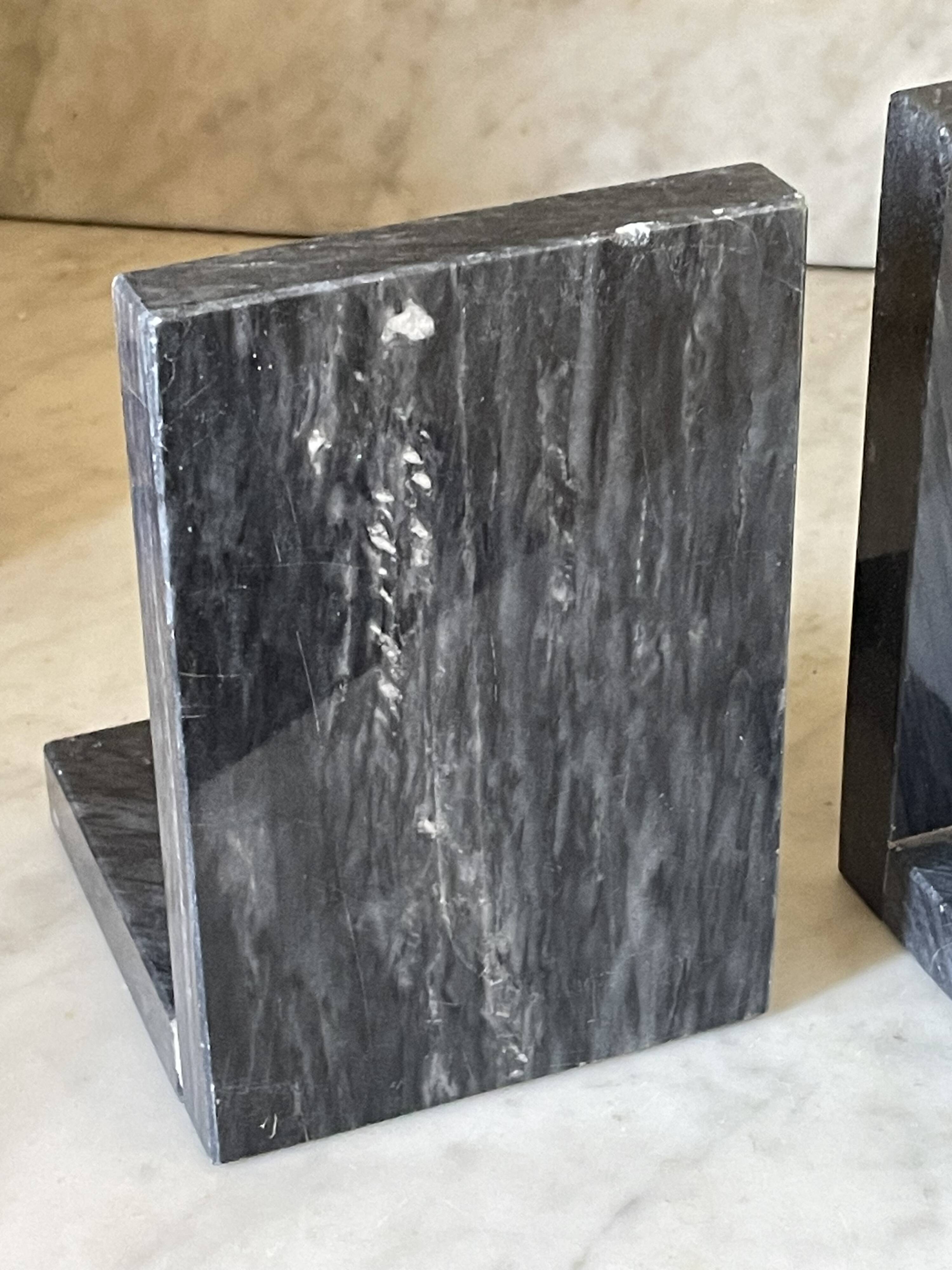 Art Deco marble bookends