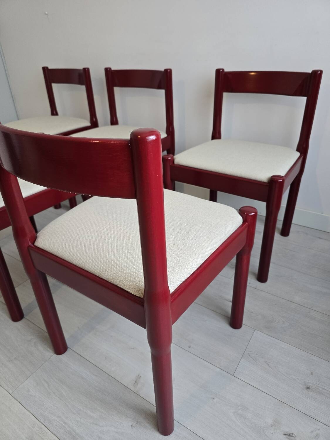 5× cassina carimate chairs door vico magistretti