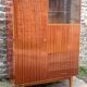 Vintage 1950s combined wardrobe in varnished mahogany – Scandinavian