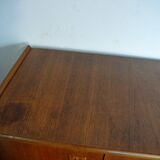 Scandinavian teak and metal row lb Larsen Kofod
