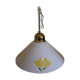 Vintage 1970s white enamelled sheet metal pendant