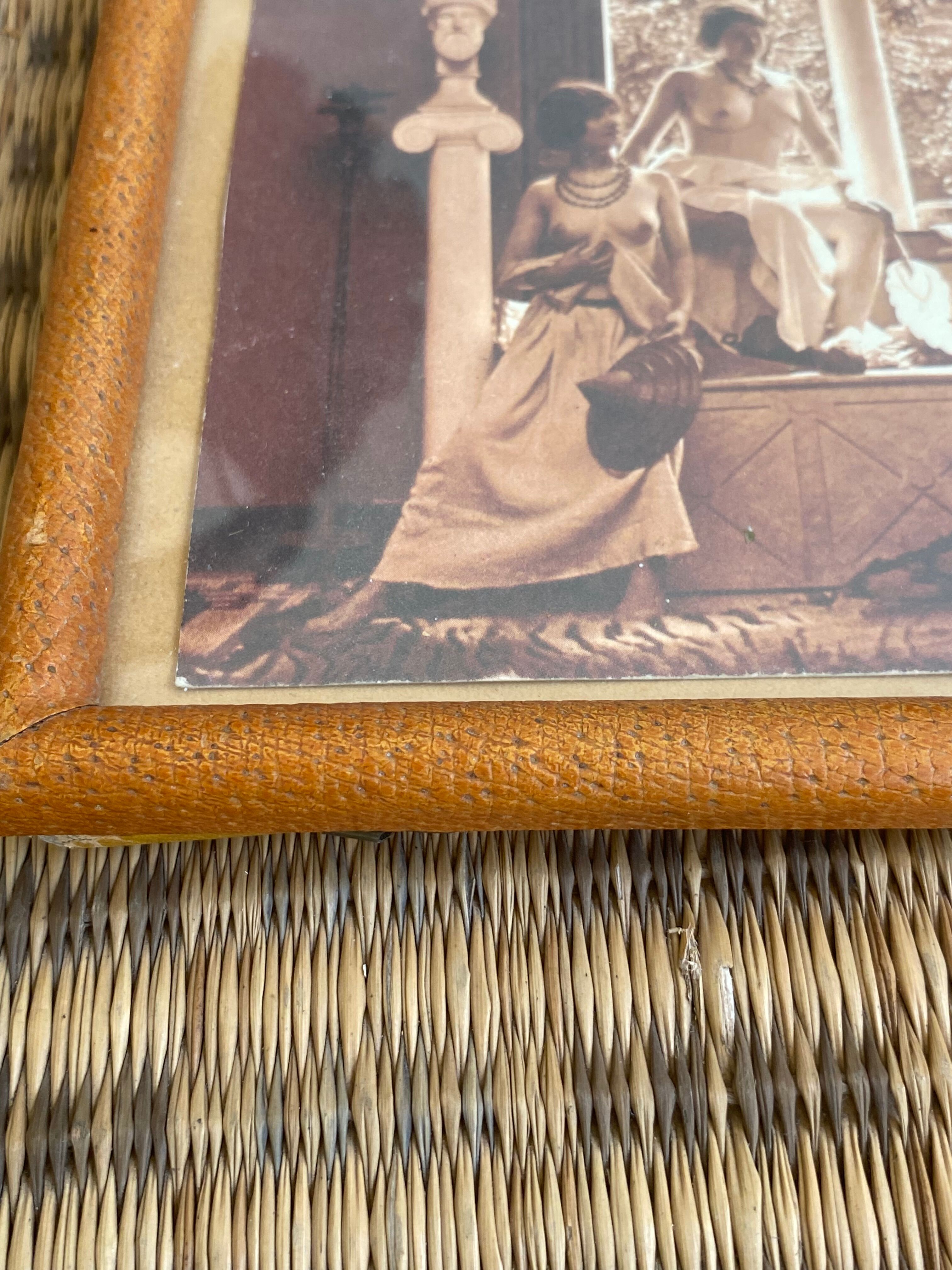 Frame in leather 60s