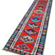 Handmade antique oriental red runner rug 80 cm x 396 cm