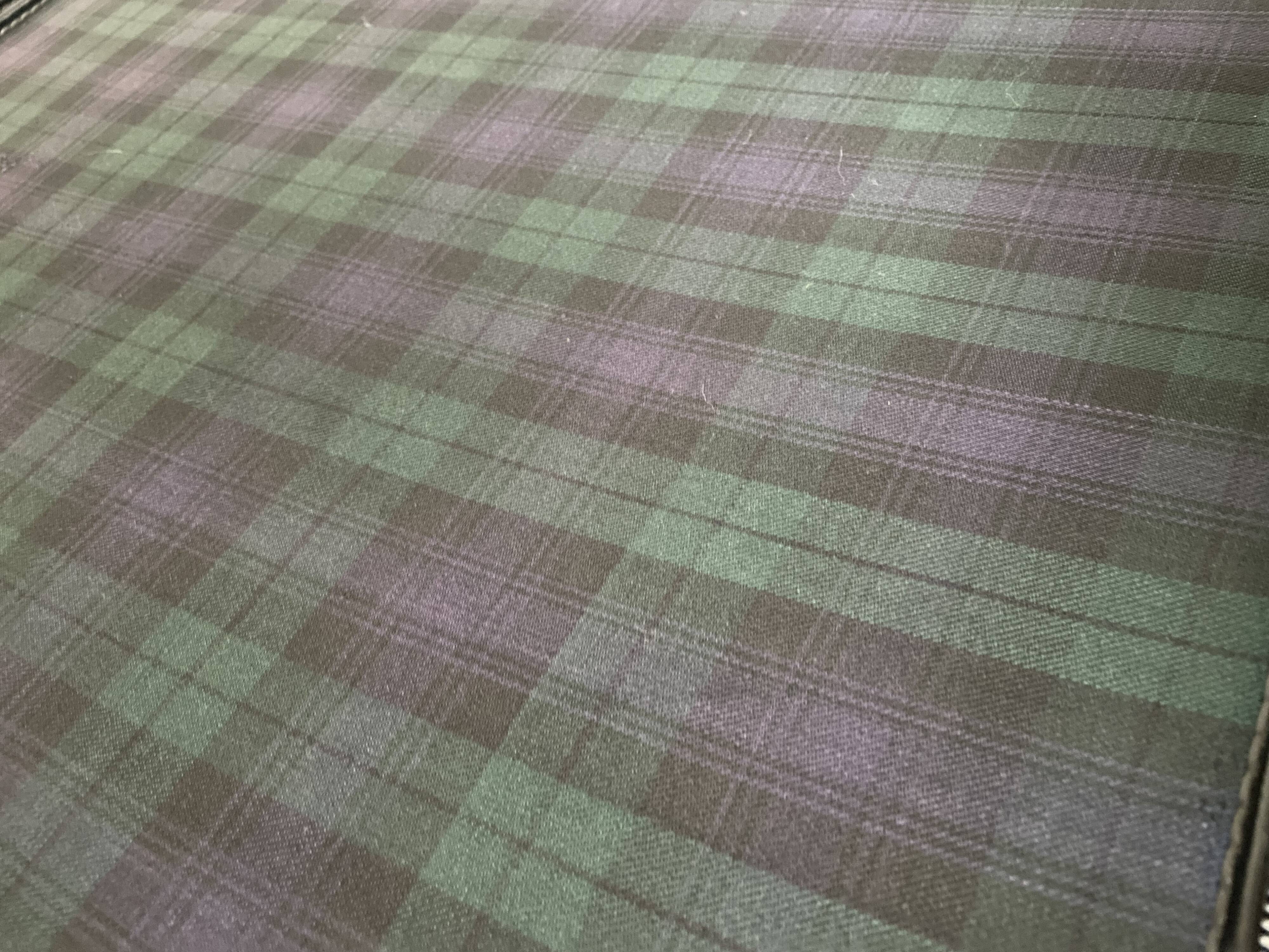 Tartan check suitcase