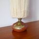 Scandinavian lamp in glazed sandstone and wool lampshade, 1970