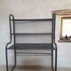 Desk shelves metal black vintage 80s