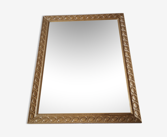 Miroir cadre bois doré 56 x 45 cm