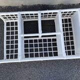 White rattan shelf with braces