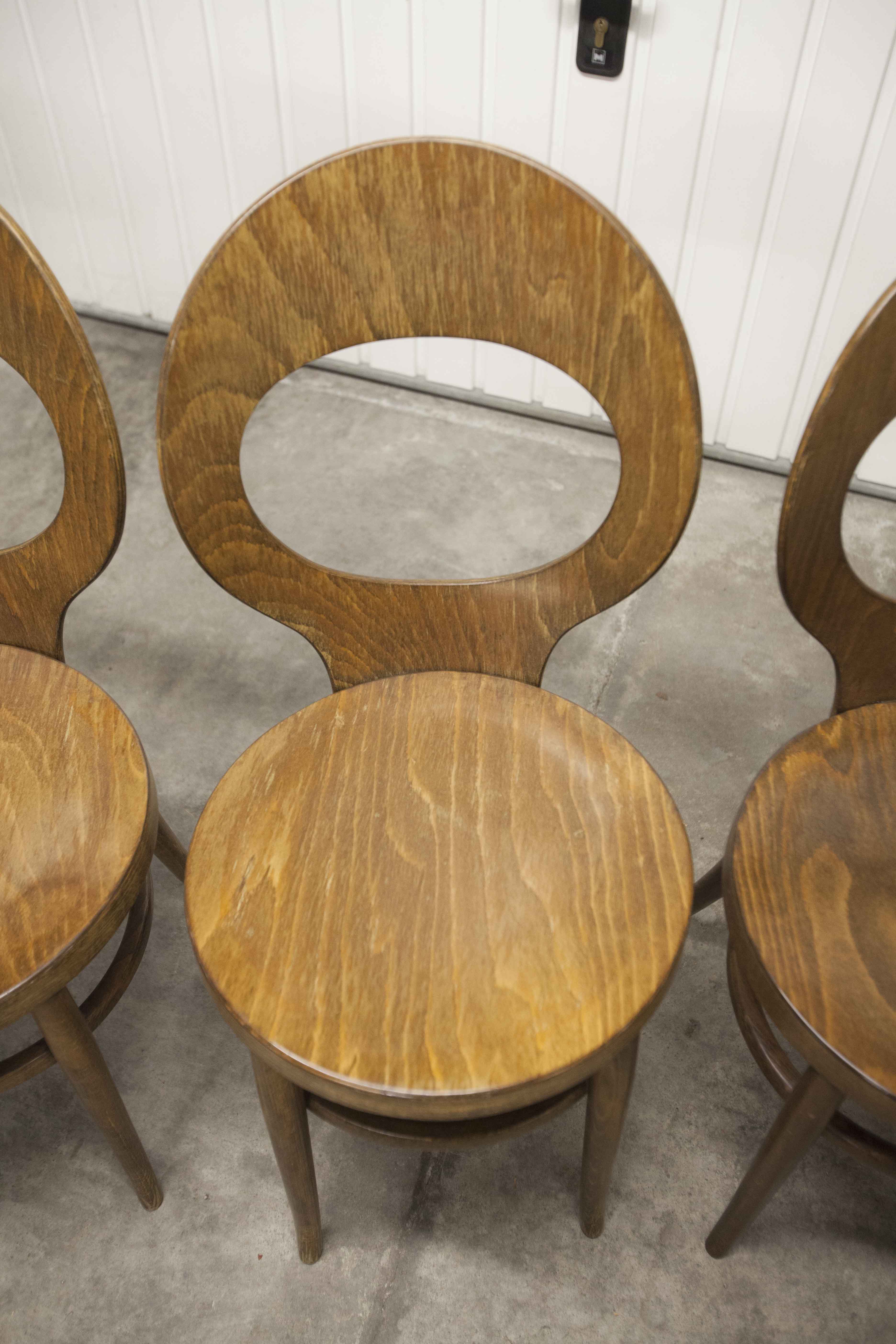 Set of 4 baumann chairs model Seagull 1970