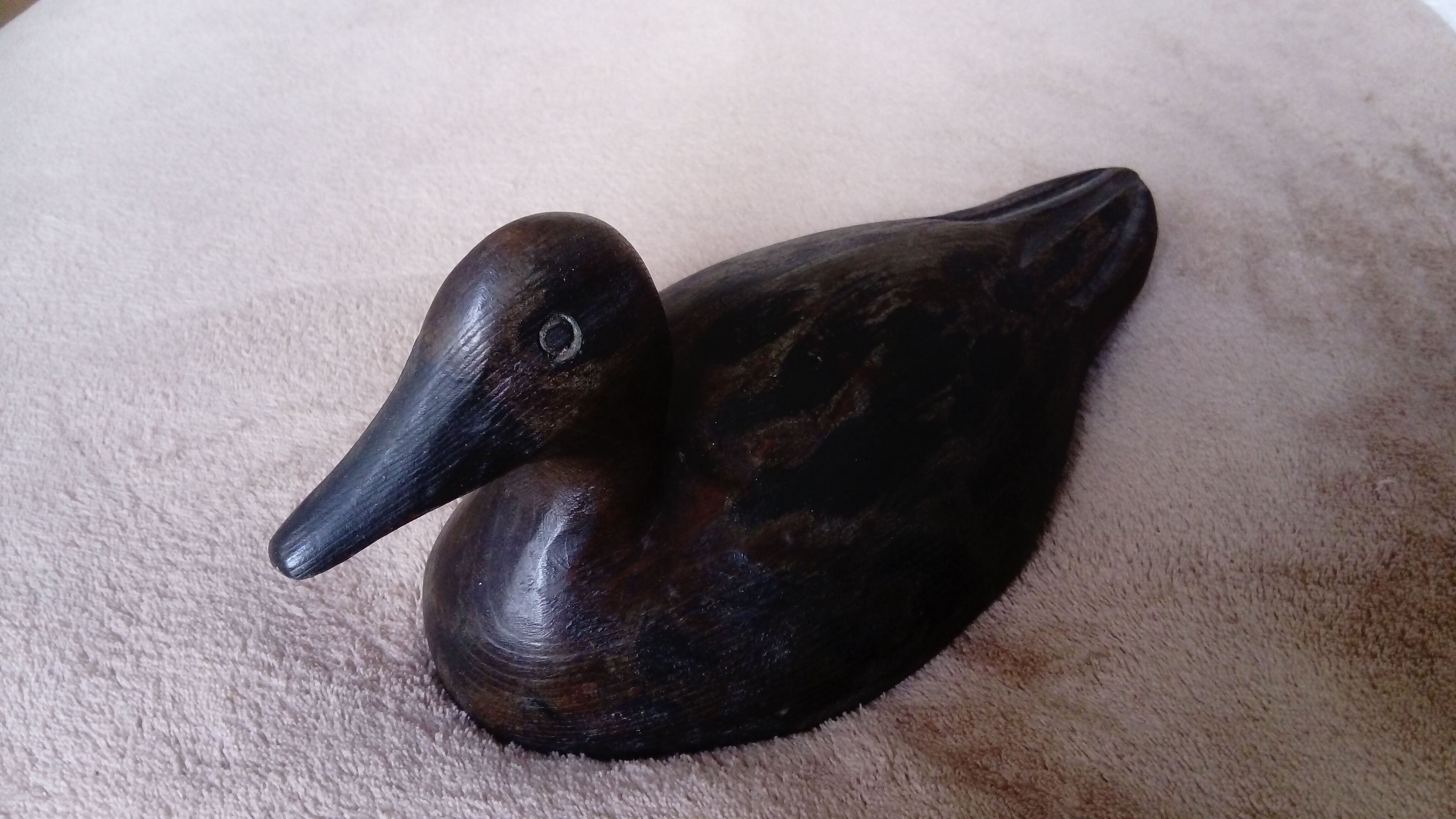 canard décoratif en bois sculpté
