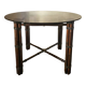 Table ronde en verre fumé