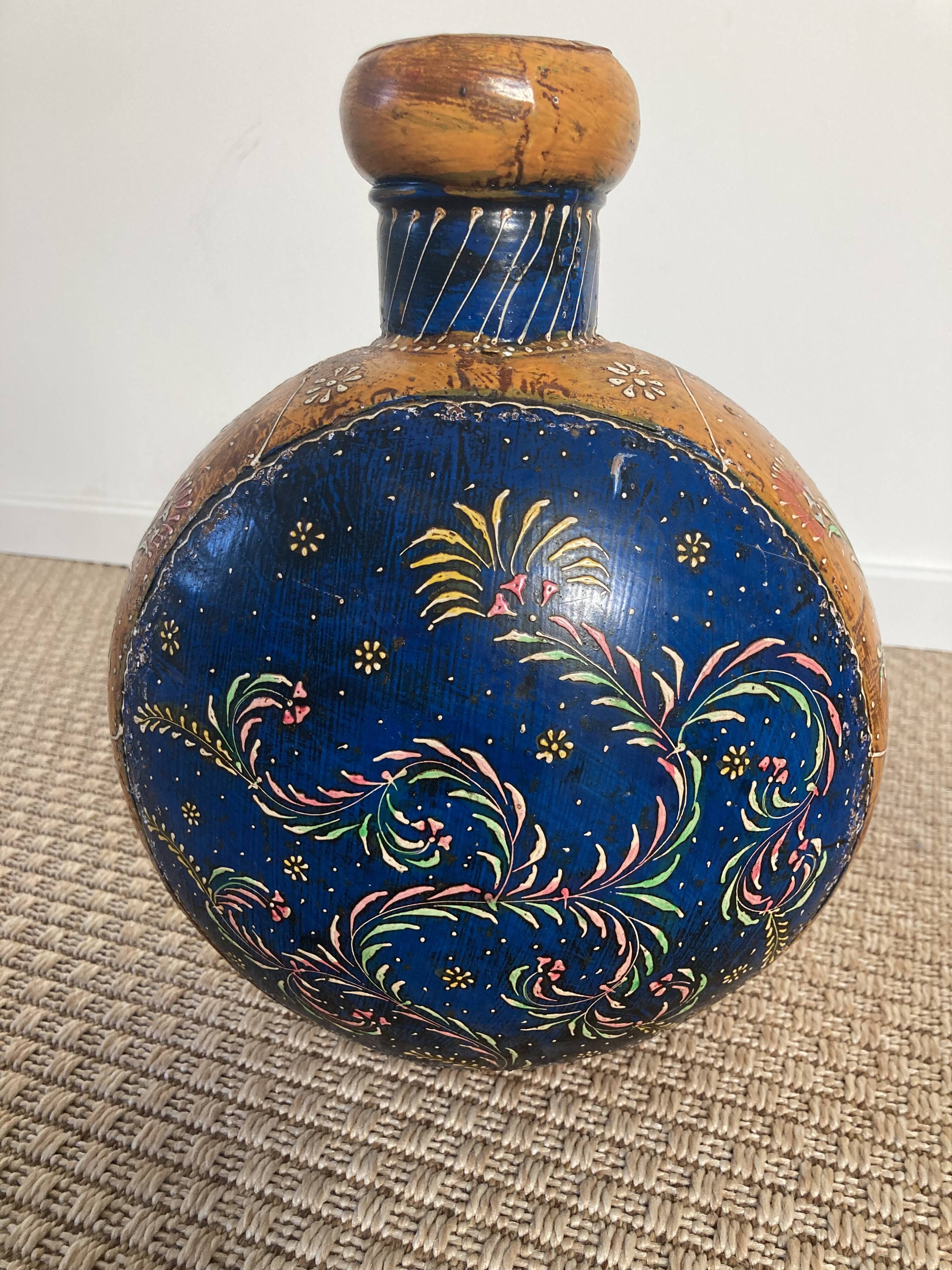 Gourde indienne en métal