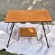 Small table, vintage Scandinavian TV unit in metal and wood, renovated.