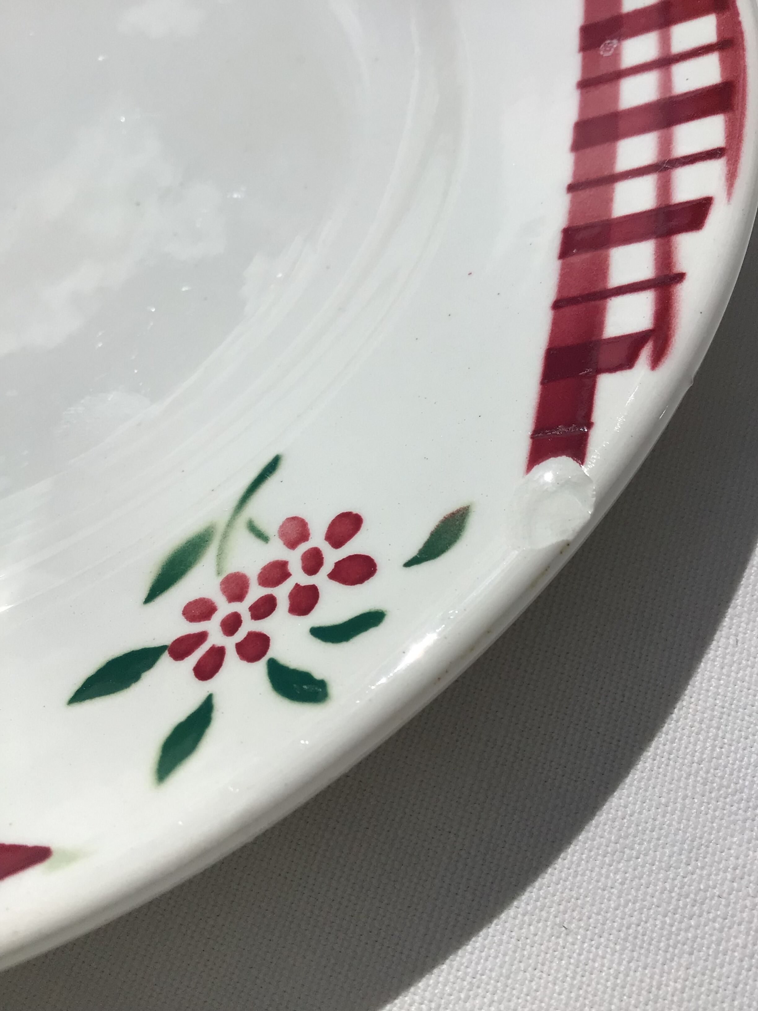 6 plates dessert digoin model niger dark red