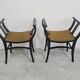 Pair of Gondola stools from the Secession movement in black lacquer, 1910s.