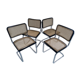 Suite of 4 chairs cesca B32 Marcel Breuer 1992