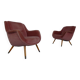 Mid-Century French Organic Mohair Lounge Chairs, 1950s, Set of 2