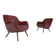 Mid-Century French Organic Mohair Lounge Chairs, 1950s, Set of 2