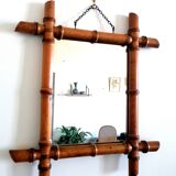 Bamboo barber mirror 42 cm, circa 1940