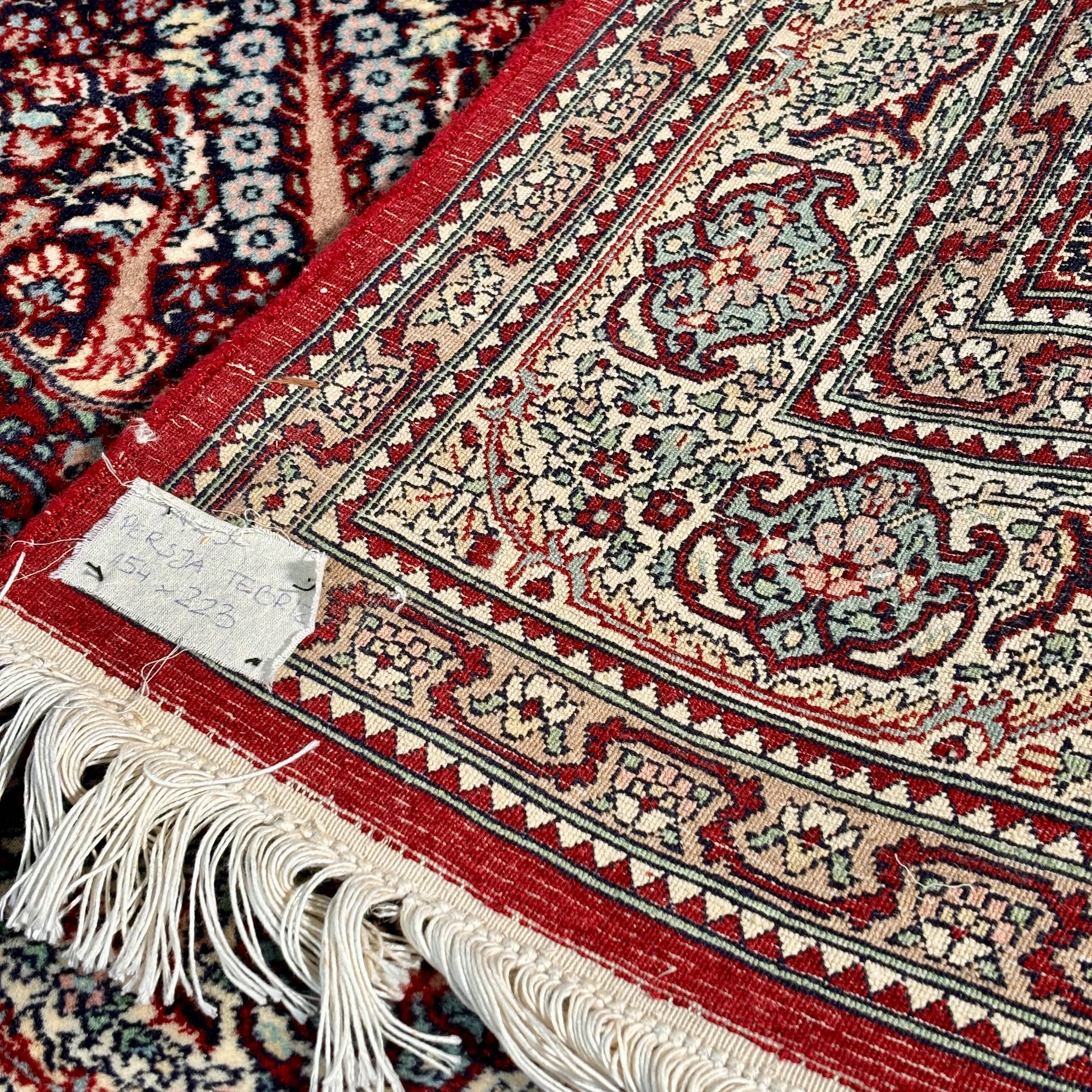 Authentic hand-knotted Persian Tabriz carpet, wool on cotton – 154 x 223 cm