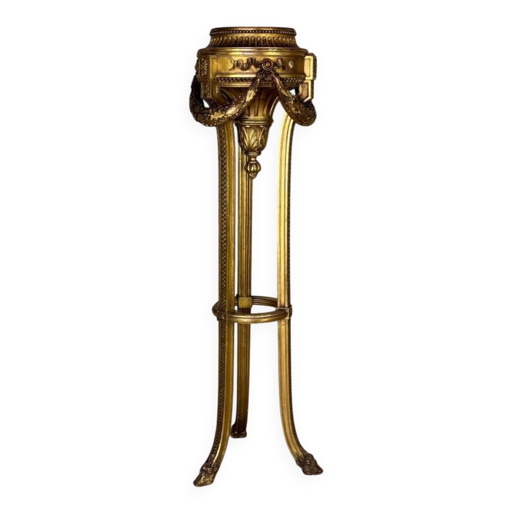 Louis XVI style planter in carved and gilded wood circa 1900