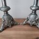 Pair of silver-plated candlesticks from the 19th century.