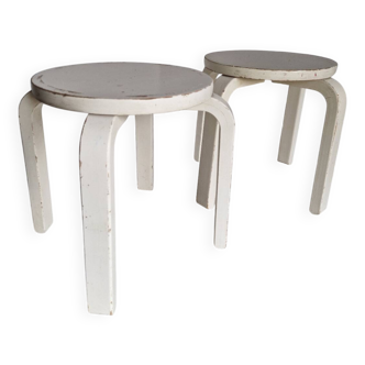 Set of 2 children's stools in Aalto Alvar style