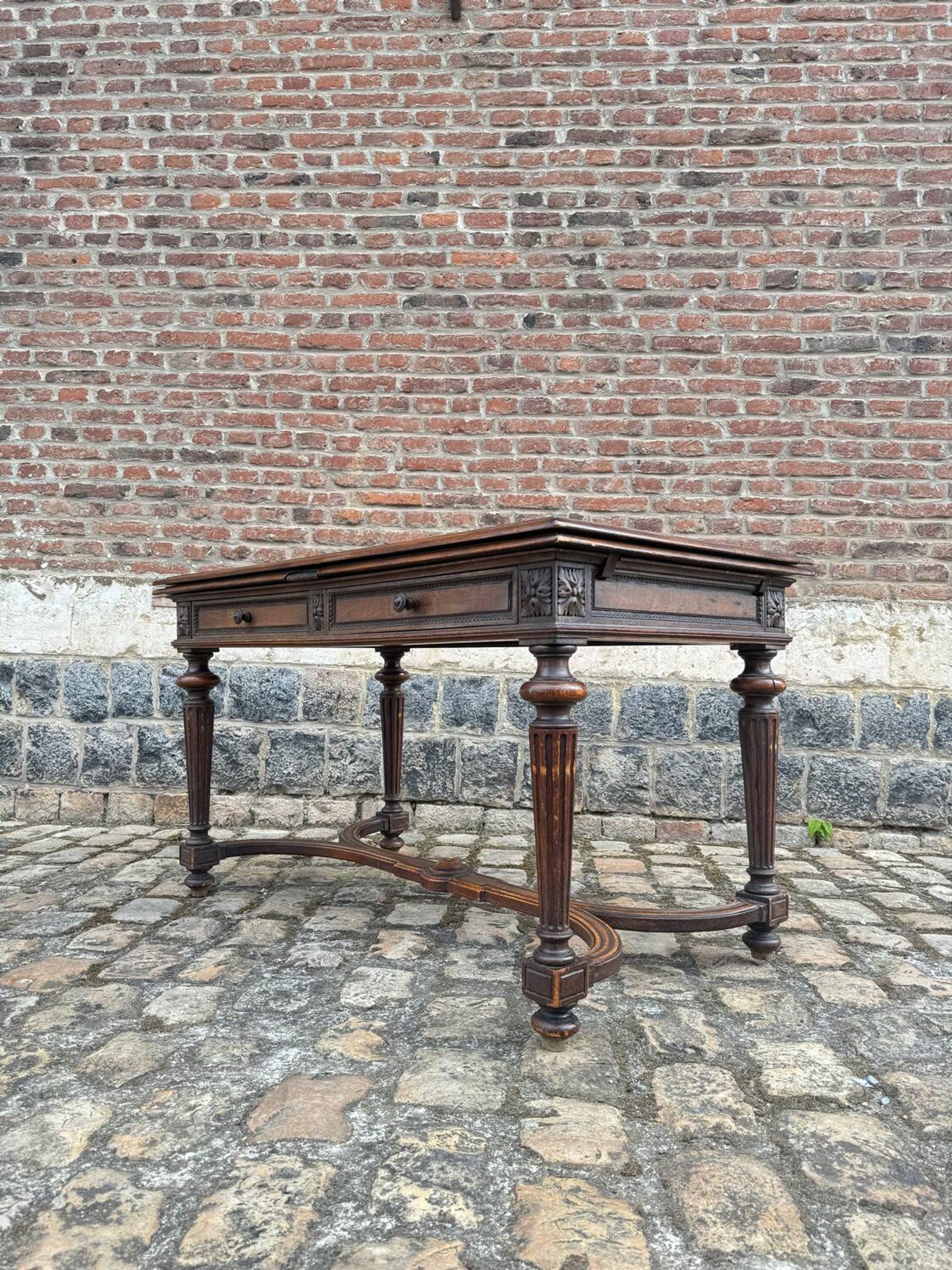 Italian Dining Table In Natural Wood Louis XVI Style XIX Eme Century