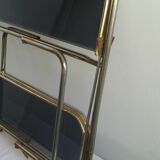 Désserte fer et verre années 70 portable
