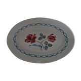 Oval service dish in earthenware Sarreguemines model Cannes