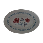 Oval service dish in earthenware Sarreguemines model Cannes