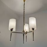 60s brass perspex chandelier