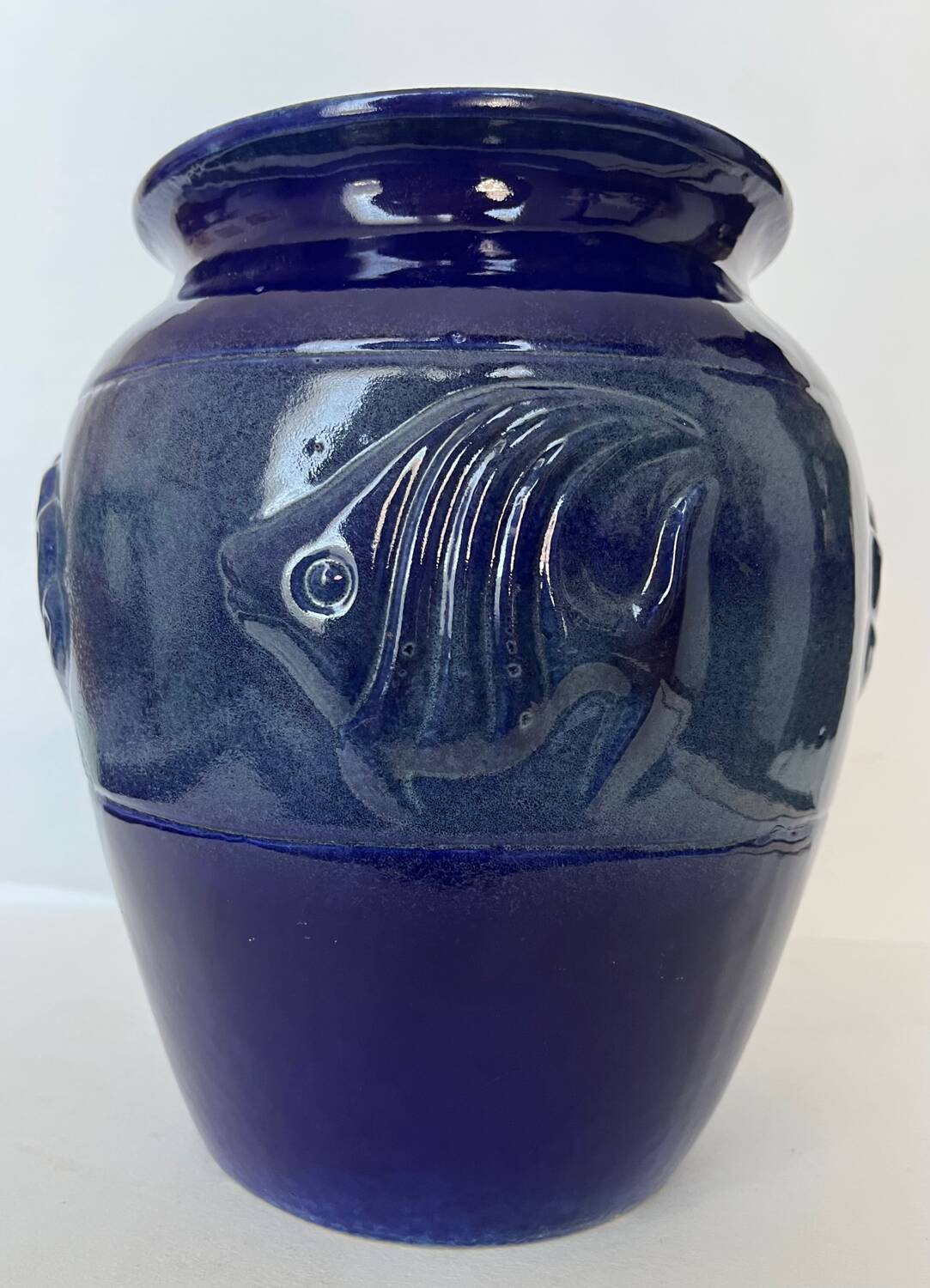 Vase en céramique bleu