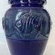 Vase en céramique bleu