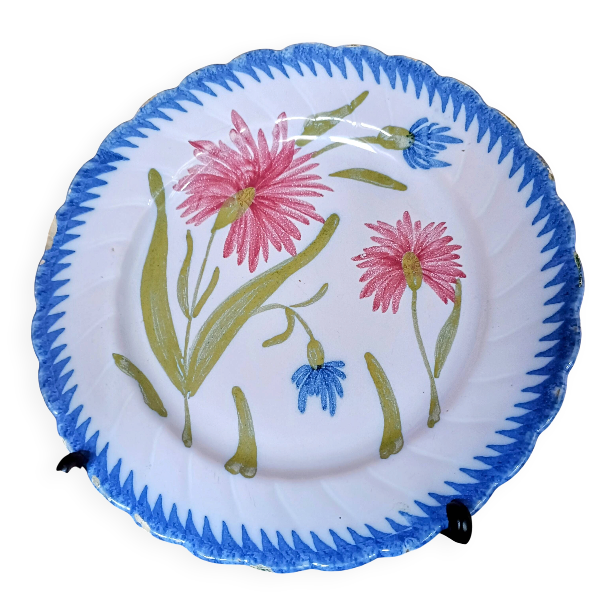 Dish on pedestal Charolles earthenware