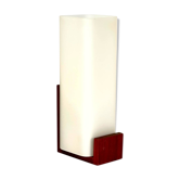Applique scandinave en teck et opaline par Louis Kalff pour Philips 1968