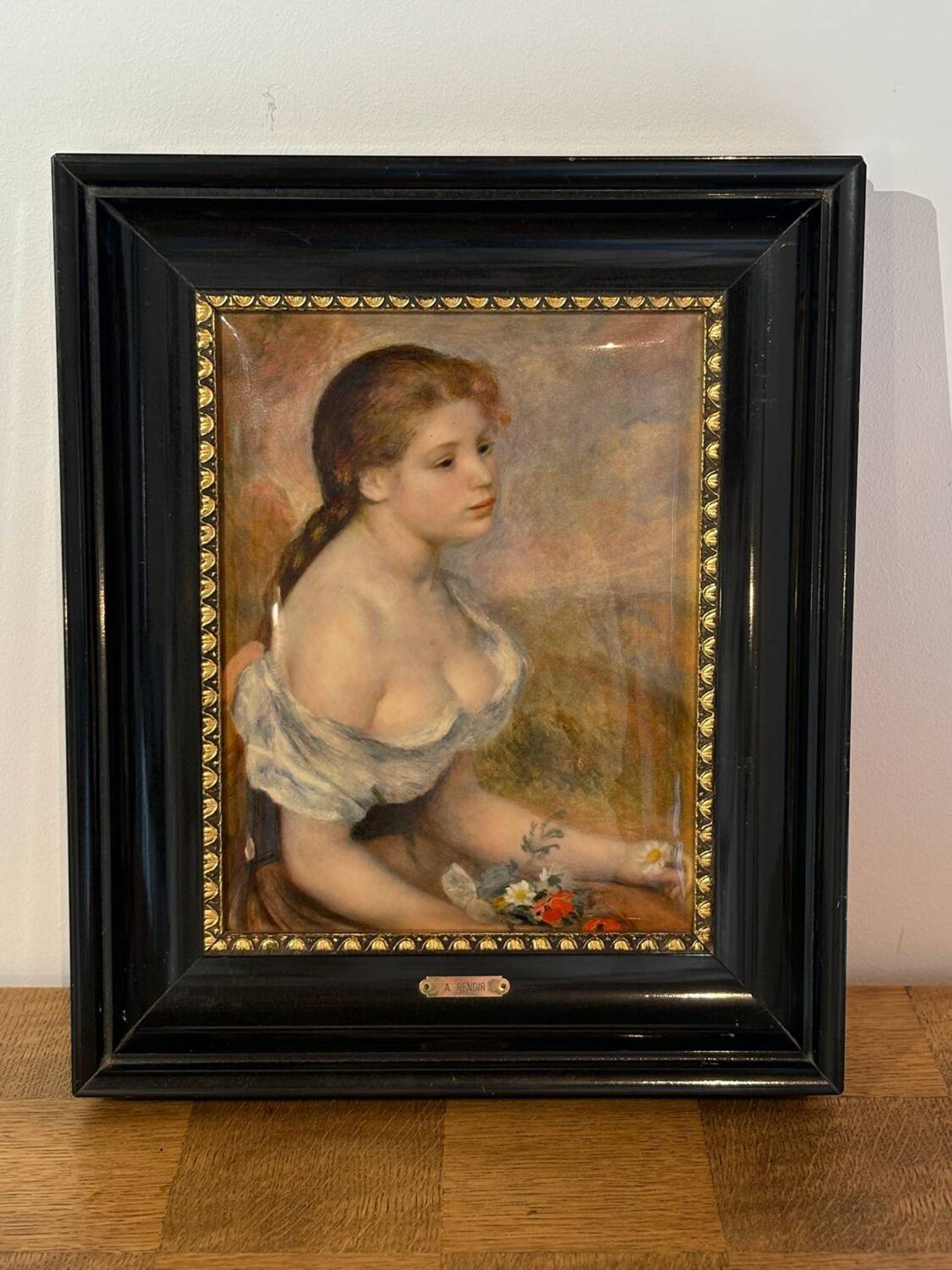 Tableau martelé Renoir « Jeune fille aux fleurs »